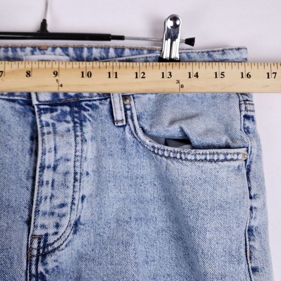 Forever 21 Jeans Womens Size 30 Blue Faded Distressed Baggy Loose Skater Grunge - Picture 4 of 11